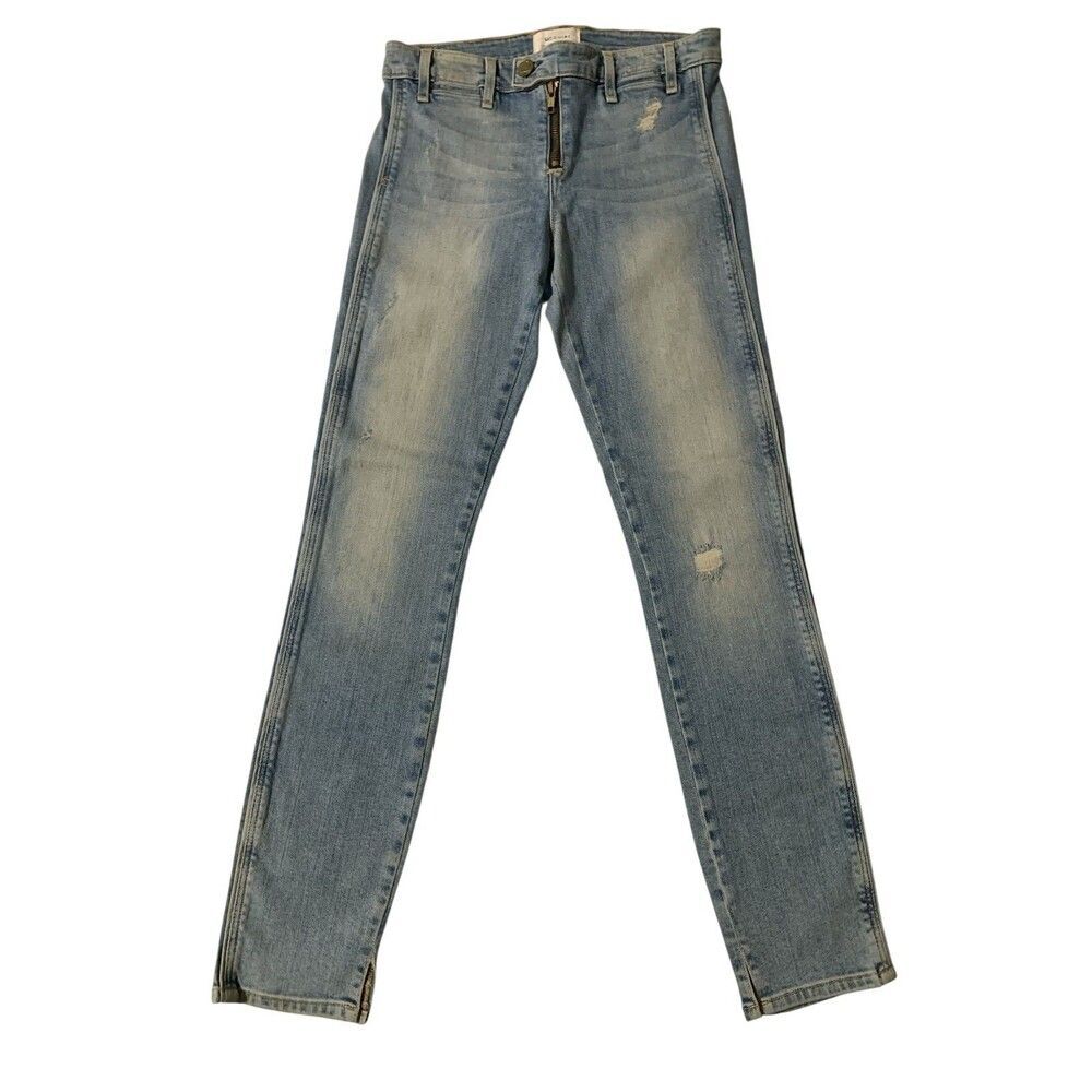 McGuire Jeans Womens 27 Blue Distressed German Slim Straight Leg Denim Pants